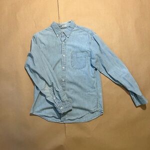 J. Crew Mens Medium Button-down denim shirt
